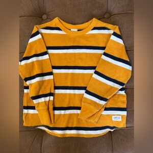 GAP Mustard and Navy Striped Pullover